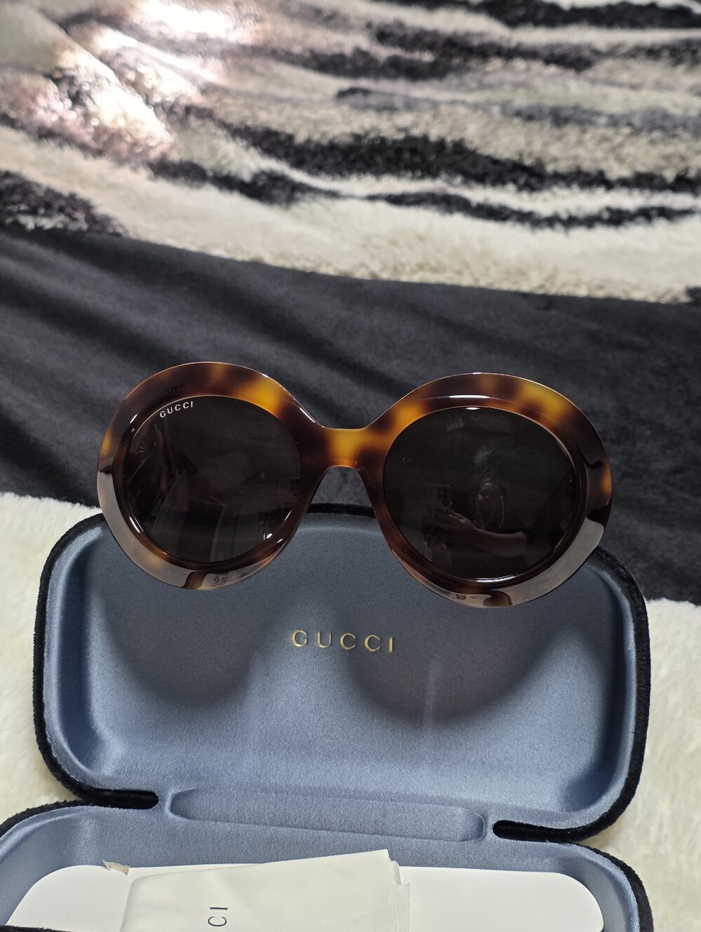 Gucci Women’s Tortoiseshell Round Sunglasses - Brown
